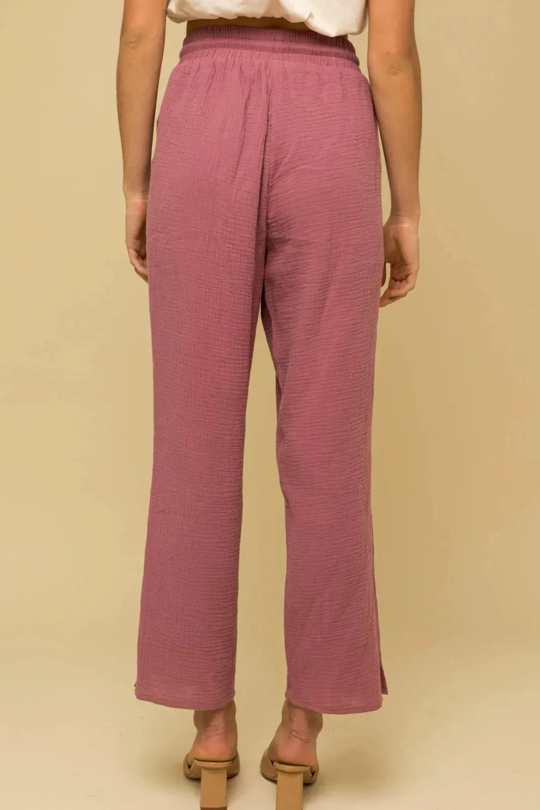 100% Cotton Boho Button Down Shirt & Pants Set