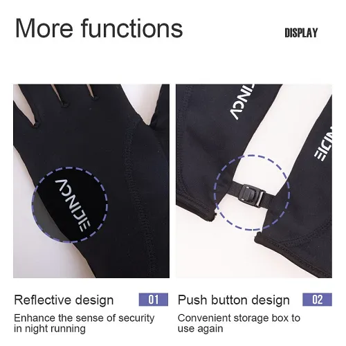 Aonijie Breathable Anti Slip Running Gloves