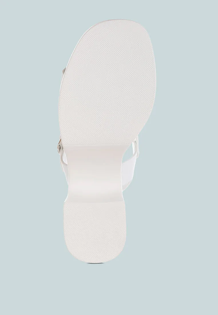 Avalon Chunky Pin Buckle Platform Heels