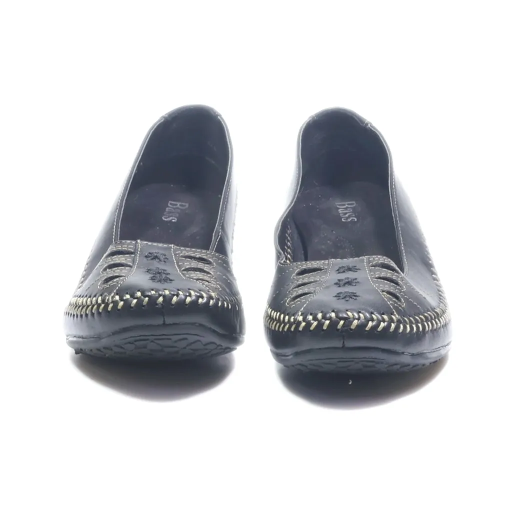 Bass Ballerinas Leather Black Colour For Women