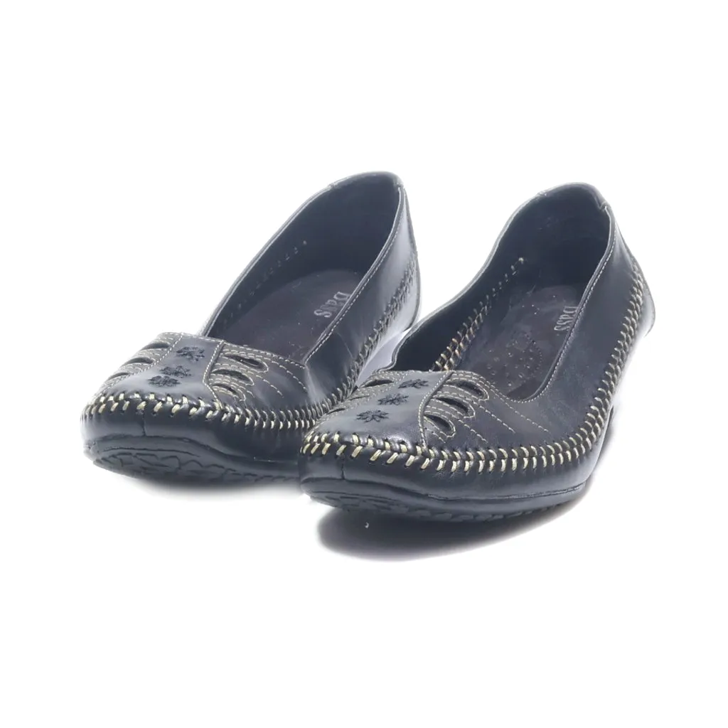 Bass Ballerinas Leather Black Colour For Women