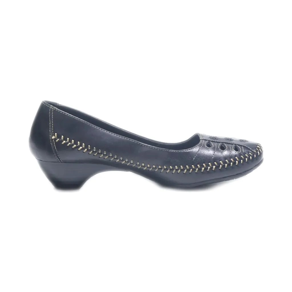 Bass Ballerinas Leather Black Colour For Women
