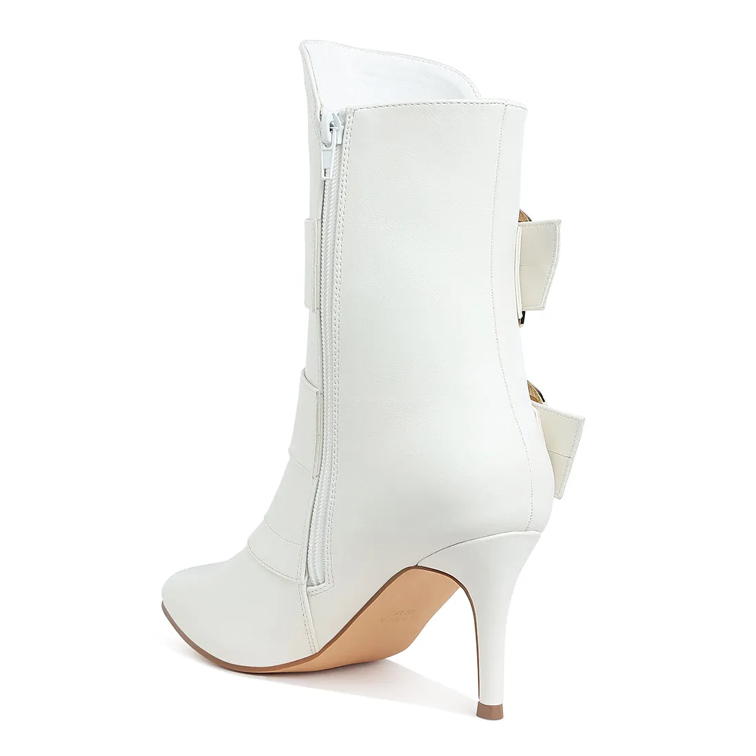 Chunky Buckle Strap Ankle Boots