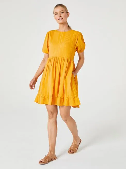 JEANSWEST - Textured cotton dress - Marigold! 12