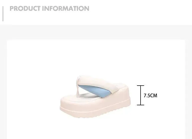 Joskaa 2024 New Chunky Platform Slippers Sandals