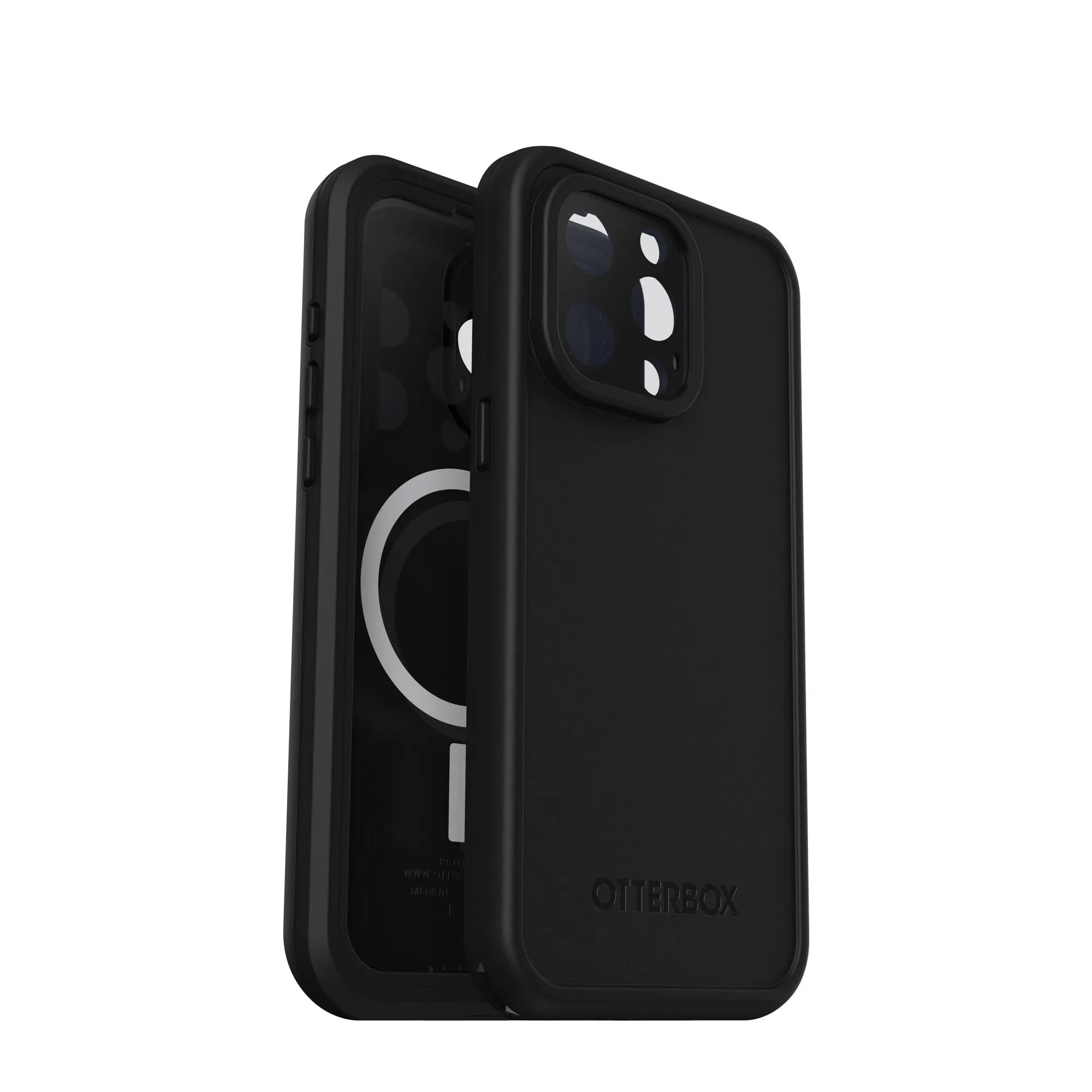 Otterbox - Free iPhone 15 Pro Max Outdoor Case Sleeve with MagSafe   Display Protective Glass (77-93429) - Black