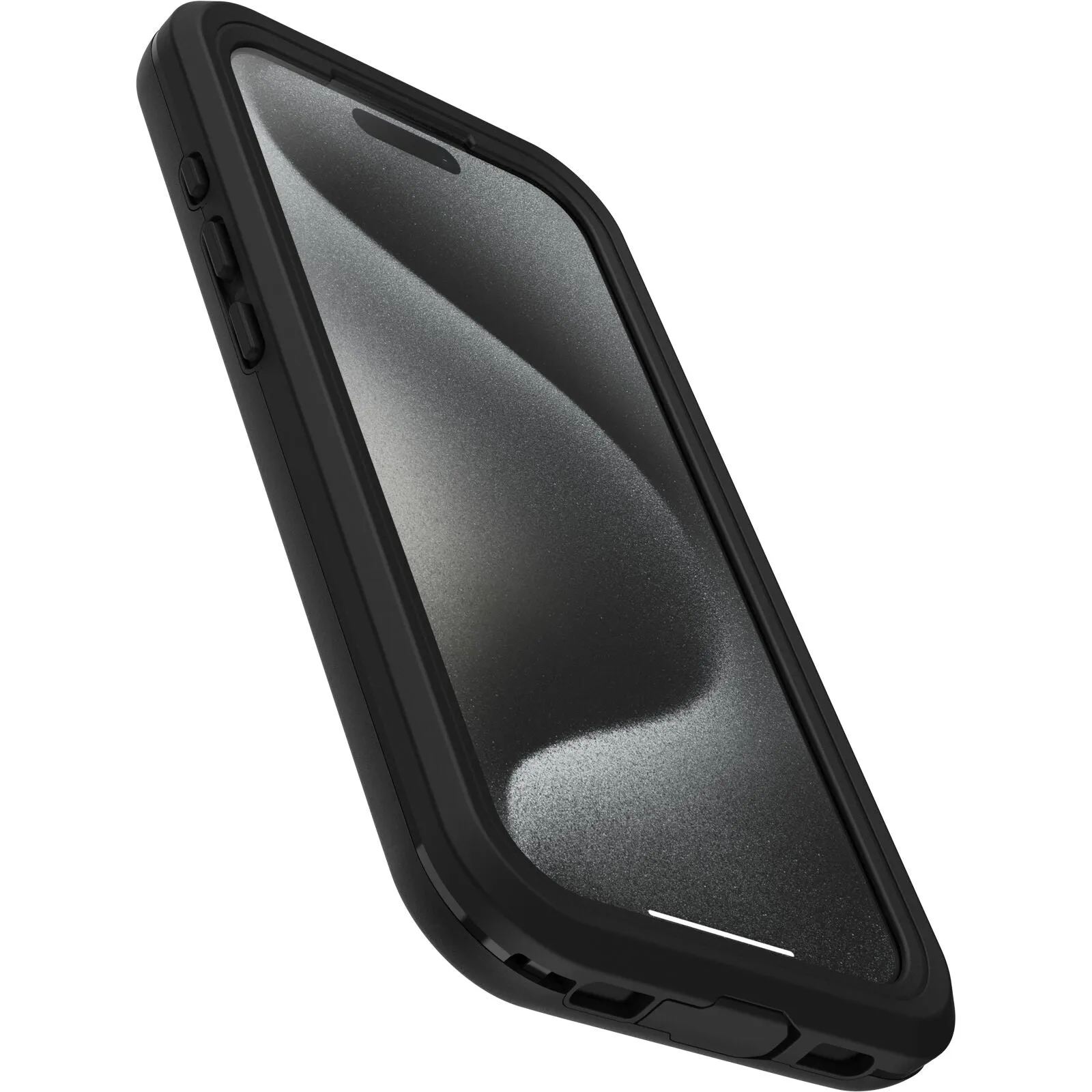 Otterbox - Free iPhone 15 Pro Max Outdoor Case Sleeve with MagSafe   Display Protective Glass (77-93429) - Black