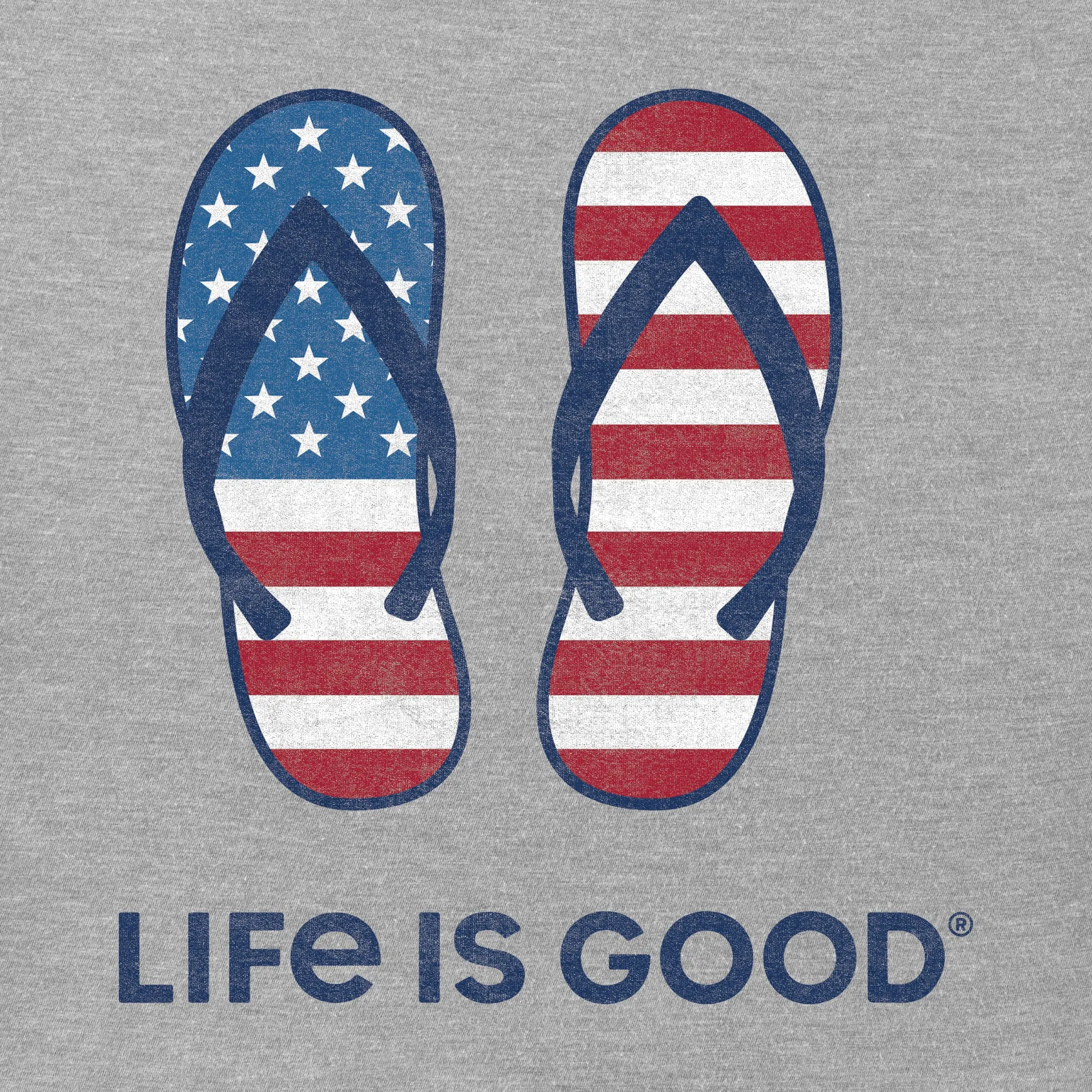 Women's Americana Flip Flops Short Sleeve Crusher Vee