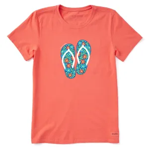 Women's Flower Flips Short Sleeve Tee