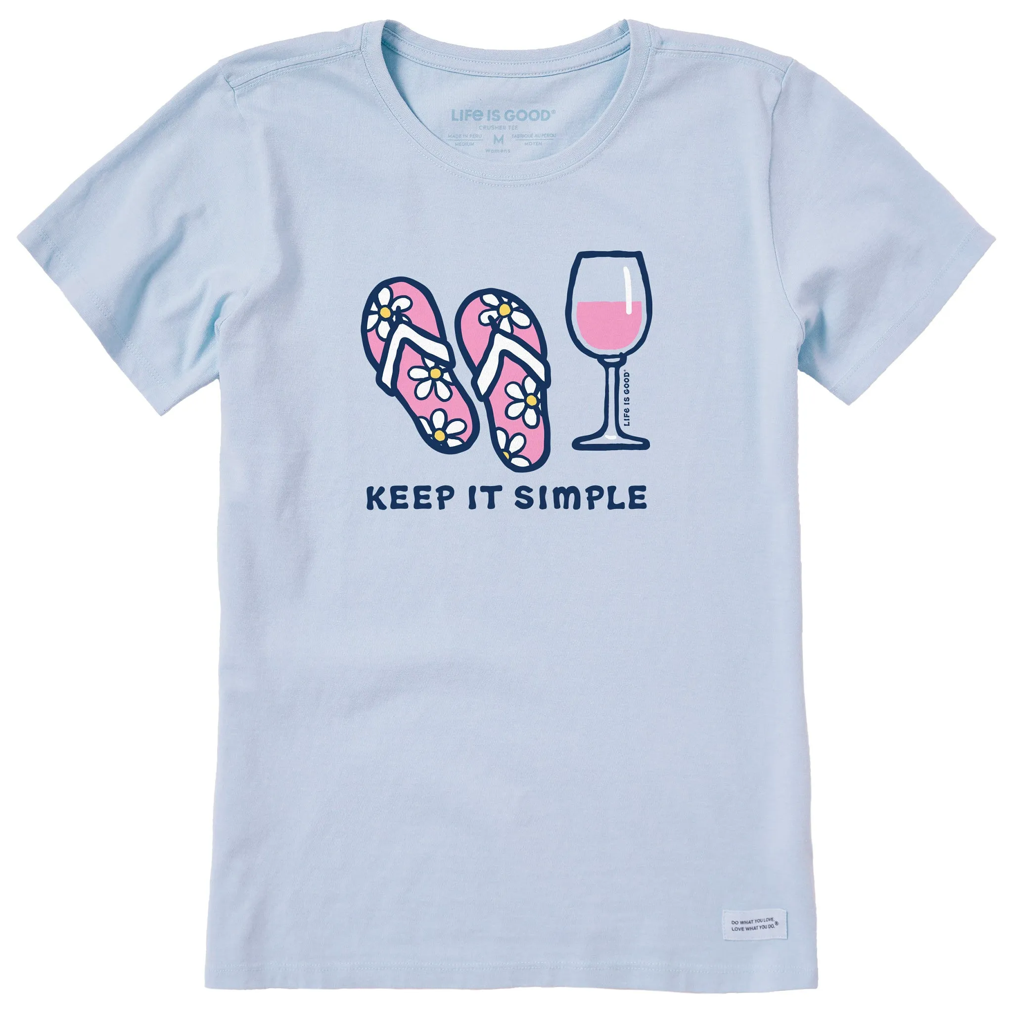 Women's Keep it Simple Flip Flops Short Sleeve Crusher Tee