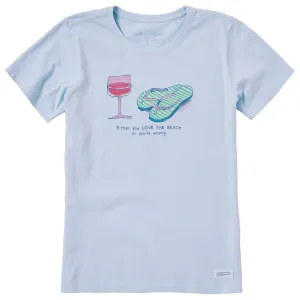 Women's Love the Beach Short Sleeve Crusher Tee